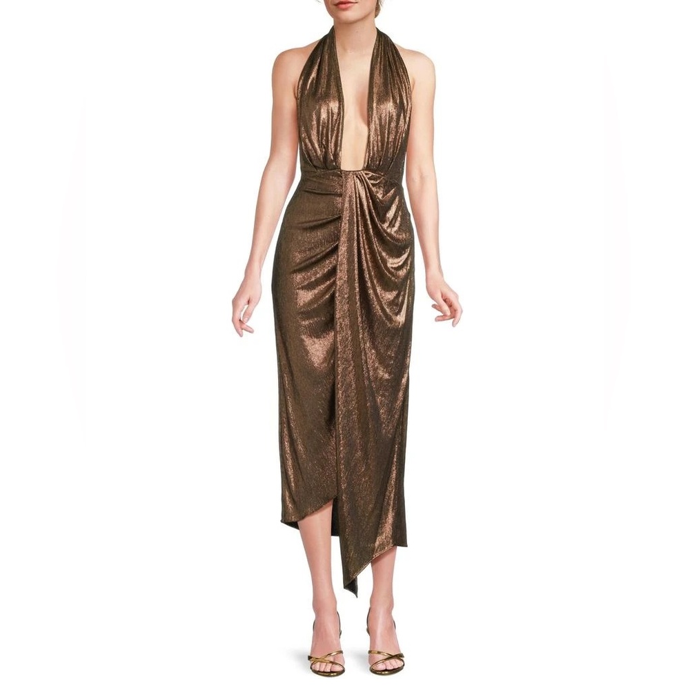 Ramy Brook Mayberry Shimmer Halter Dress